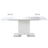 Barnes - Extendable Dining Table High Gloss White 1800 x 900 x 760 mm MDF